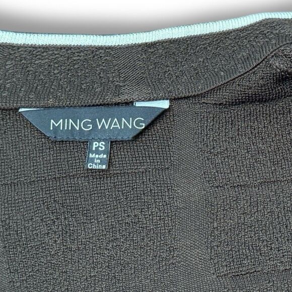 Ming Wang Knit Cardigan Sweater Brown Mandarin Collar Hook and Eye Women’s Sz PS - Picture 8 of 13